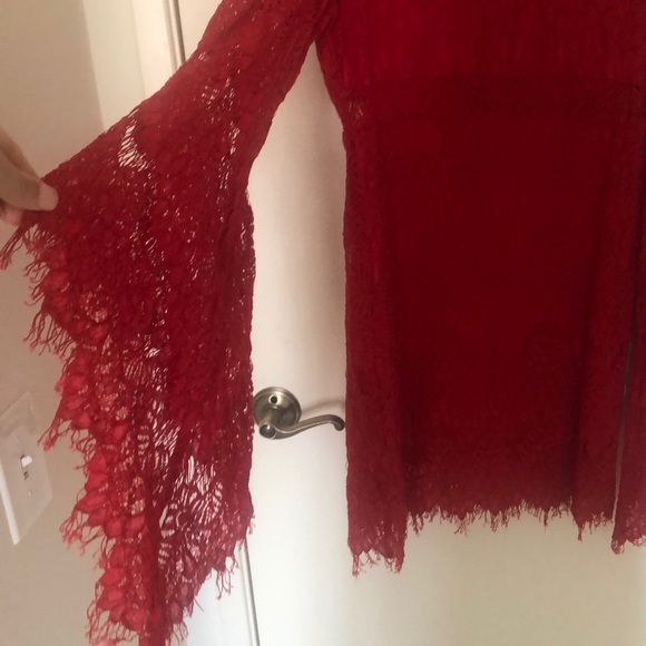 Mink pink red lace dress - Picture 2 of 4